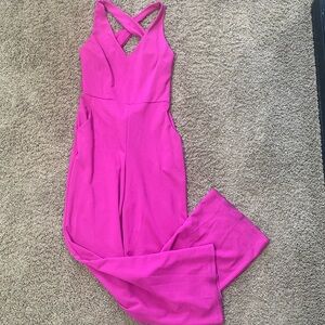 Hot pink wide leg jumper